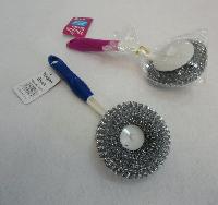 10" Steel Wool Scrubber with Handle